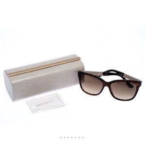 SOLD SOLD Jimmy Choo Tortoise Sunglasses with Textured Case